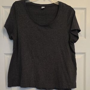 Old Navy Gray Boxy Short Sleeve Tee